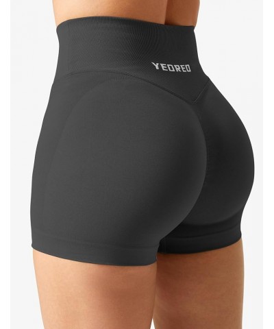 Scrunch Butt Workout Shorts Women 3.5" Seamless V Cross Waist Sport Gym Amplify Shorts 2 Smoke Grey (3.5" Inseam） $13.80 Acti...