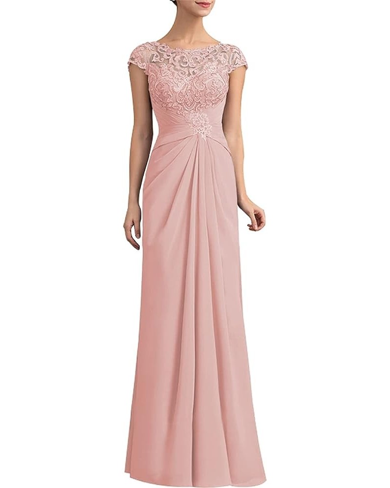 Mother of The Bride Dress Chiffon Wedding Guest Dresses for Women Lace Formal Evening Gowns Blush $29.48 Dresses