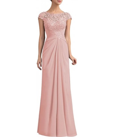 Mother of The Bride Dress Chiffon Wedding Guest Dresses for Women Lace Formal Evening Gowns Blush $29.48 Dresses