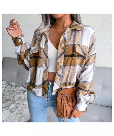 Winter Jackets For Women,2023 Fall Aztec Print Western Ethnic Button Coat Long Sleeve Lapel Neck Tweed Outwear E-khaki $12.12...