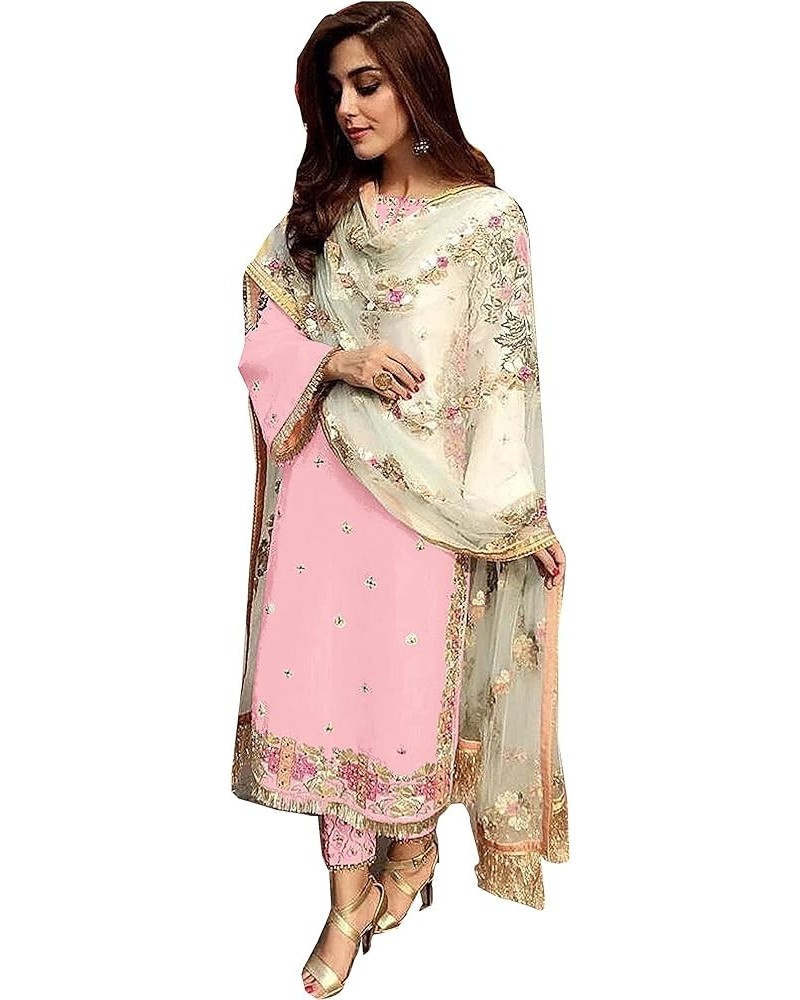 Ready to wear straight salwar kameez suit for women (2209) Pink $32.20 Dresses