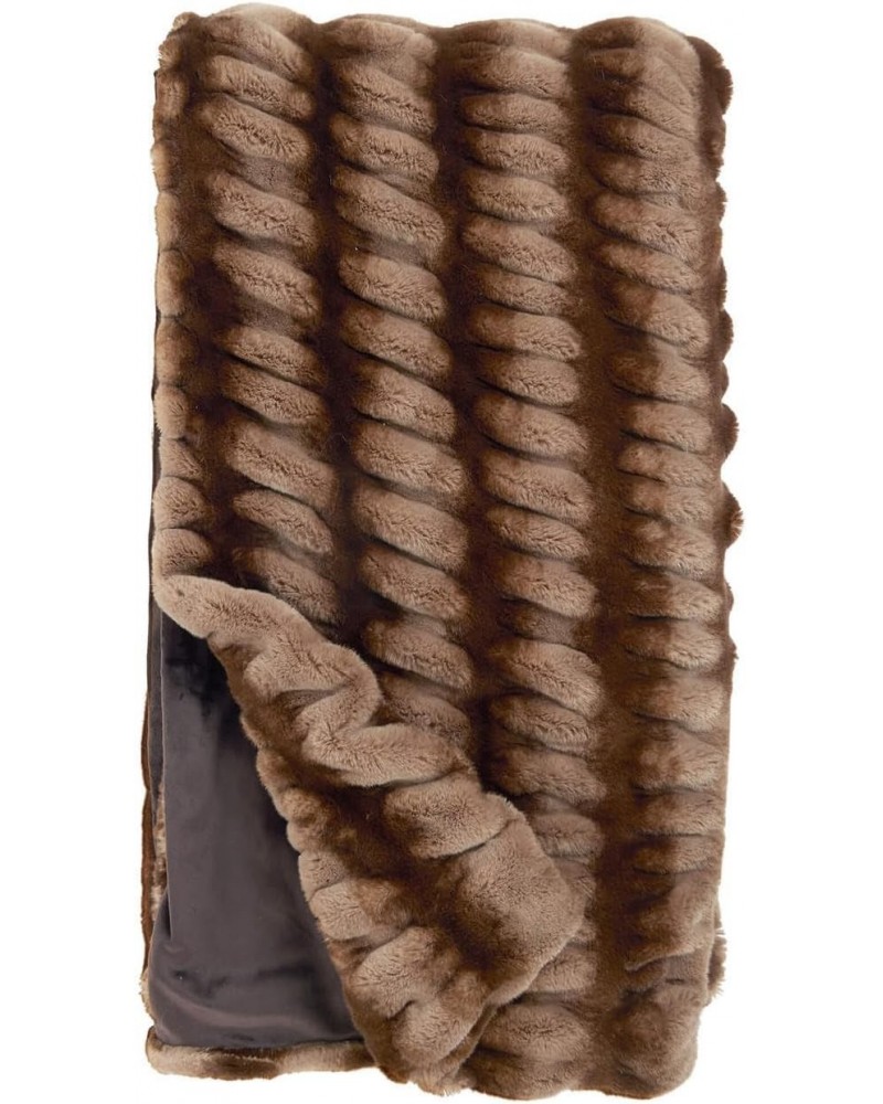Donna Salyers Couture Collection Caramel Chinchilla Faux Fur Throws, Brown, 60x72 $138.45 Coats