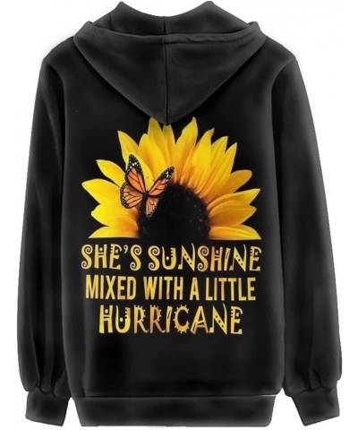 Women Y2K Hoodie Zip Up Sweatshirt Vintage Jackets Hooded Cardigan 0 Sunflower Black $19.45 Hoodies & Sweatshirts