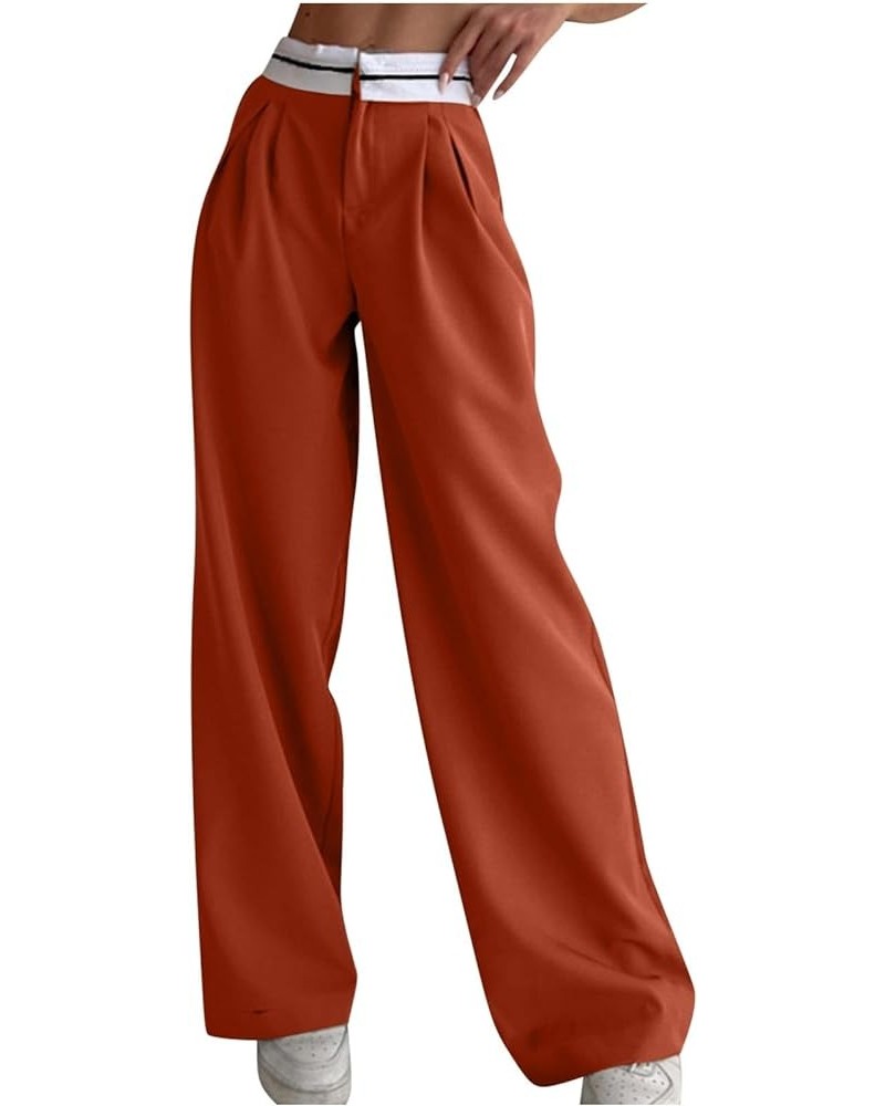 Wide Leg Pants for Women Summer/Fall Plus Flowy Pants Palazzo Pants Casual Business Casual Pants Womens Pants Dressy 02 Red $...
