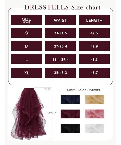 Long Tulle Skirts for Women Formal Tutu Puffy Skirt Layered Floor Length A Line Wedding Dress for Bride 2024 Burgundy $22.36 ...