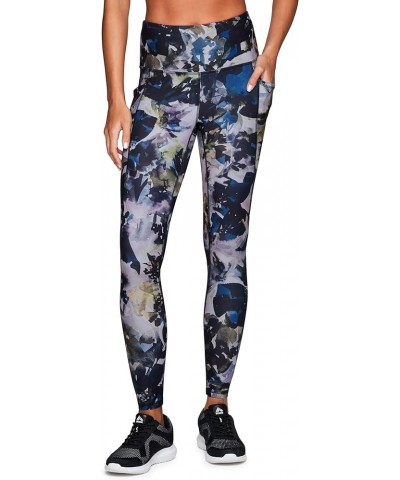 Active Women's Ultra Hold 7/8 Ankle Full Length Printed Running Yoga Legging Abstract Floral Multi $11.96 Leggings