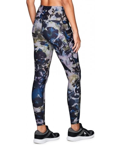 Active Women's Ultra Hold 7/8 Ankle Full Length Printed Running Yoga Legging Abstract Floral Multi $11.96 Leggings