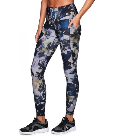 Active Women's Ultra Hold 7/8 Ankle Full Length Printed Running Yoga Legging Abstract Floral Multi $11.96 Leggings