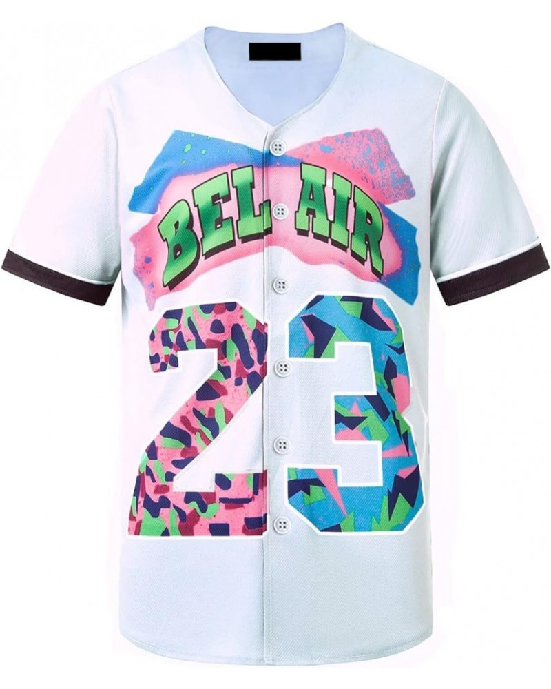 Unisex Baseball Jersey for 90s Theme Birthday Party Pp002-23 White $8.98 Tops