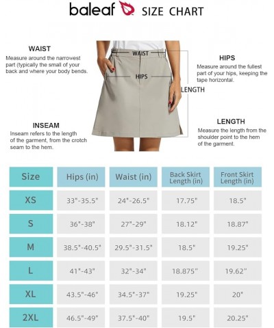 Women's 18" Skorts Skirts Casual Knee Length Long Golf Skorts with Pockets Quick Dry Skirts Summer Large 18" Inseam-gray $20....