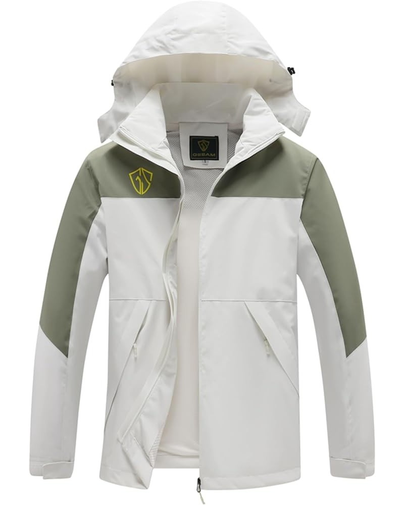 Rain Jacket for Women, Women's Waterproof Lightweight Rain Jackets Packable Raincoat Windbreaker Coat with Hood Off-white $17...