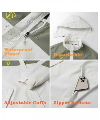 Rain Jacket for Women, Women's Waterproof Lightweight Rain Jackets Packable Raincoat Windbreaker Coat with Hood Off-white $17...