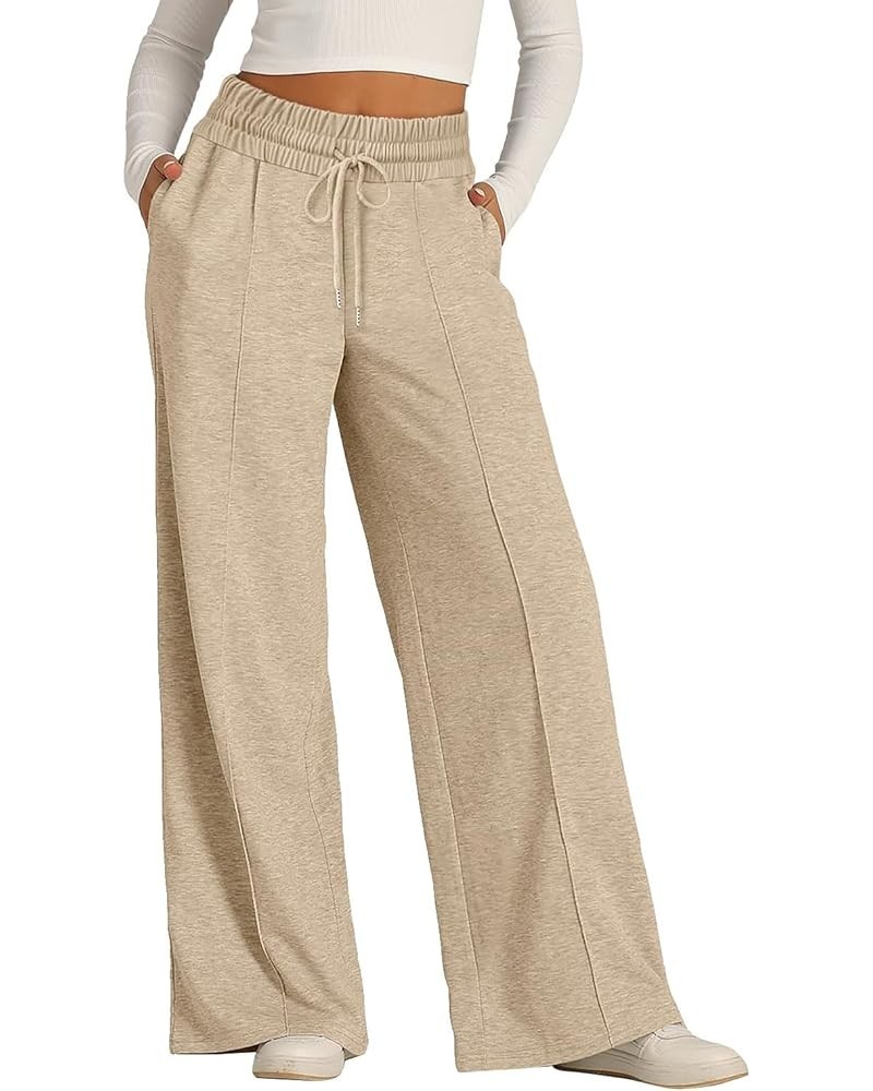Sweatpants Wide Leg Women Women's Causal Trendy 2024 Drawstring High Waist Baggy Straight Wide Leg Sweatpants with Pockets 01...
