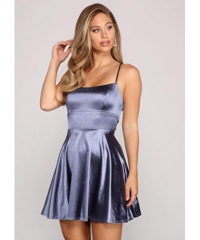 Short Spaghetti Straps Prom Dresses with Pockets Satin Homecoming Dress for Teens WD030 Teal $27.00 Dresses