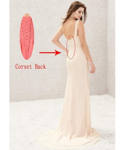 Women's Cowl Neck Bridesmaid Dresses Long for Wedding Ruched Chiffon Wrap Slit Formal Evening Party Gown Desert Rose $37.50 D...