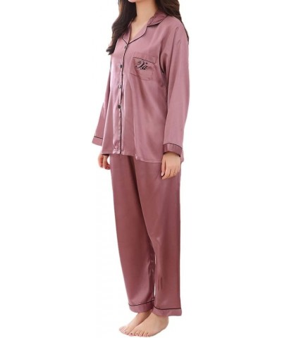 Silk Pajamas for Women Set Long Sleeve Womens Pajama Sets Cotton Shorts Womens Loungewear Set Soft Pink 3 $13.35 Sleep & Lounge