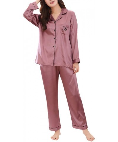 Silk Pajamas for Women Set Long Sleeve Womens Pajama Sets Cotton Shorts Womens Loungewear Set Soft Pink 3 $13.35 Sleep & Lounge