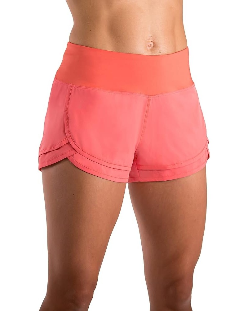 Women's Lightweight Running Shorts with Mesh Linner 3" WOD Workout Athletic Shorts for Women with Phone Pocket Coral $17.99 A...