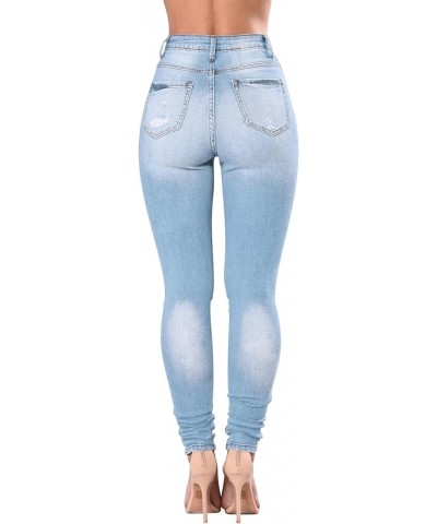 Women's High Waisted Jeans for Women Distressed Stretch Jeans for Women Ripped Butt Lift Jeans Denim Pants Blue 084 $16.40 Jeans