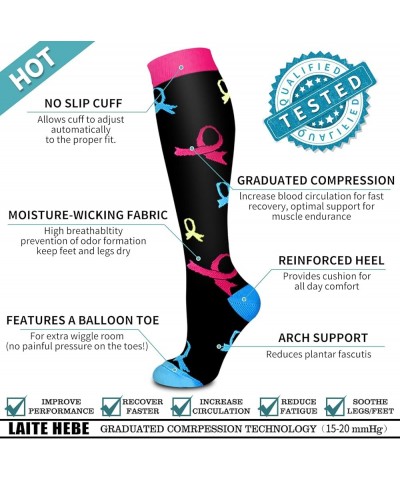 Compression Socks For Women& Men circulation(8 Pairs),Socks-Best for Running,Sports,Hiking,Flight travel,Pregnancy 06-navy/Gr...