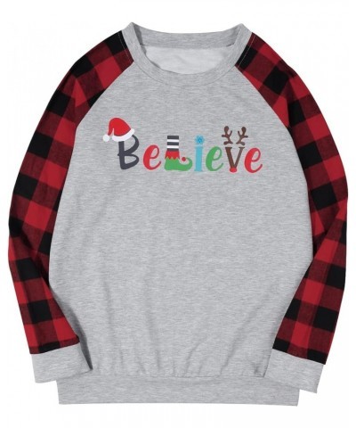 Christmas Sweatshirts for Women Merry Bright Graphic Print Long Sleeve Shirts Christmas Crewneck Pullover Casual Blouse Tops ...