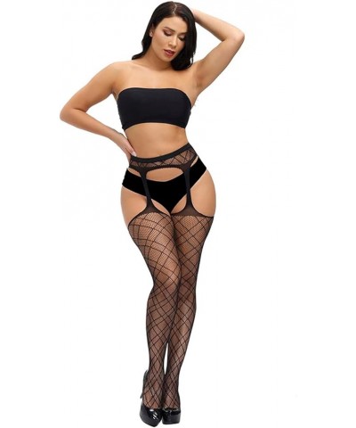 Womens High Waist Tights Fishnet Stockings Suspenders Pantyhose Mesh Thigh High Pantyhose Stockings Stockings Leggings Yl2-e ...