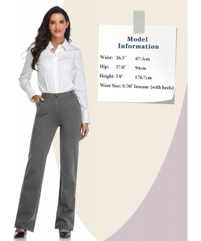 Women's 28''/30''/32''/34'' Stretchy Straight Leg Dress Pants with Pockets Tall, Petite, Long, Regular for Work Business Casu...