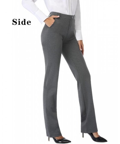 Women's 28''/30''/32''/34'' Stretchy Straight Leg Dress Pants with Pockets Tall, Petite, Long, Regular for Work Business Casu...