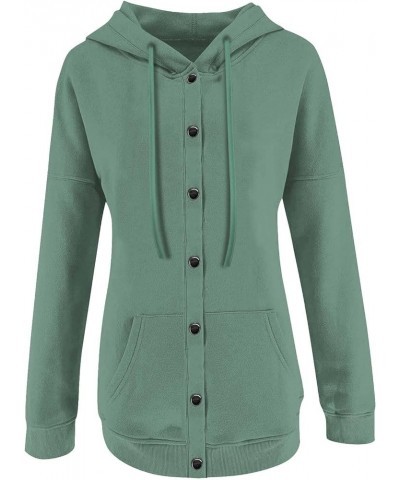 Jacket For Women Fall Tops Zip Up Hoodie Sweatshirt Long Sleeve Casual Hooded Button Jacket Coat Lightweight Cardigan Green $...