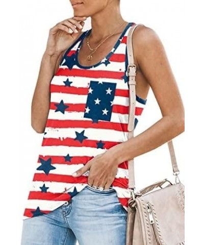 Women's American Flag Camo Sleeveless Tank Tops 4th of July Racerback Bowknot Stripes Patriotic T Shirts A-red Stripes $9.17 ...