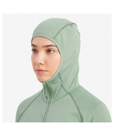 Women's Protium Midlayer Hooded Fleece for Hiking, Climbing, & Trail Running Pale Sage $35.96 Activewear