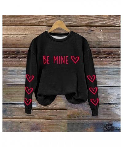 Women's Valentine's Day Sweatshirt Boho Sweater,Knit Tops,Ugly Sweater Christmas,Christmas Clothes For Women A2-black $6.11 S...