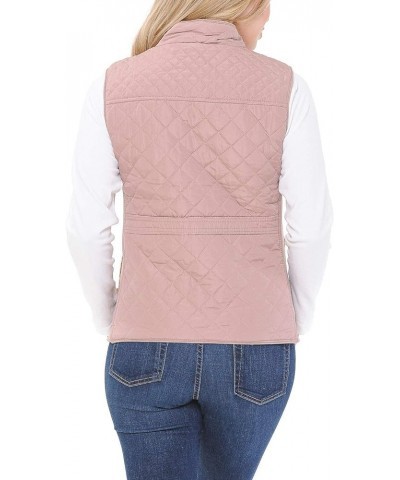 Womens Quilted Zip Up Lightweight Padding Vest Mfzp Mauve $11.60 Vests