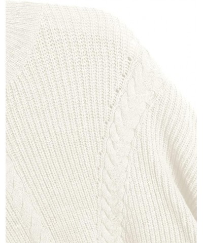 Women's Cropped Turtleneck Sweater Lantern Sleeve Ribbed Knit Pullover Sweater Jumper 6-beige $20.25 Sweaters