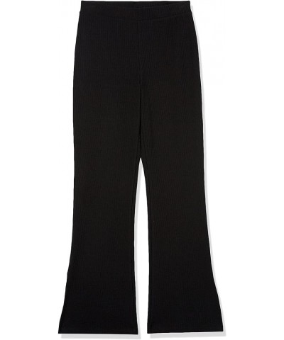 Women's Hunter Pull-On Ribbed Side Slit Flare Pant Black $9.02 Pants