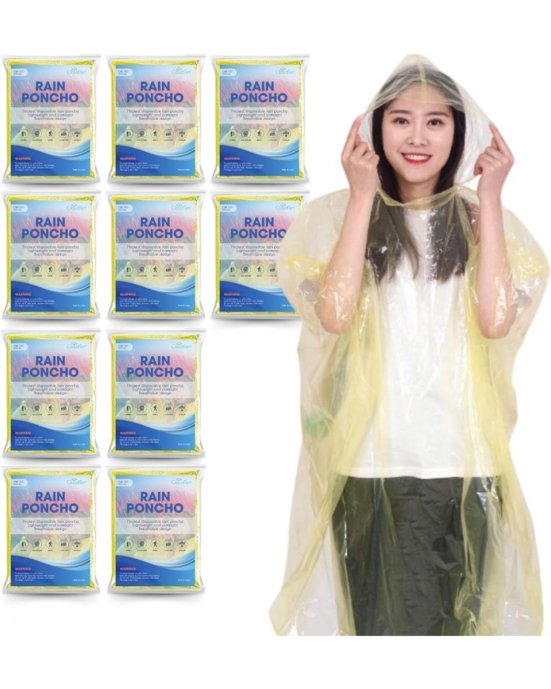 Disposable Rain Ponchos. Rain Ponchos Suited for Men and Women. Yellow (10 Packs) $11.07 Coats