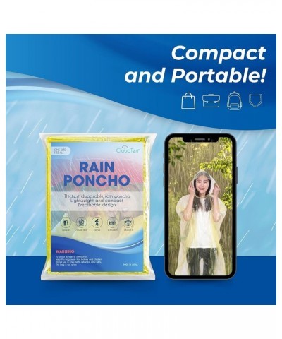 Disposable Rain Ponchos. Rain Ponchos Suited for Men and Women. Yellow (10 Packs) $11.07 Coats