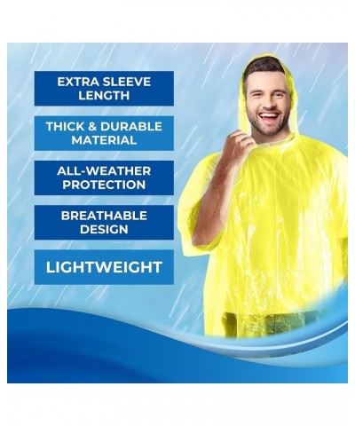 Disposable Rain Ponchos. Rain Ponchos Suited for Men and Women. Yellow (10 Packs) $11.07 Coats