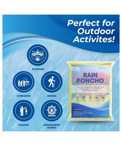 Disposable Rain Ponchos. Rain Ponchos Suited for Men and Women. Yellow (10 Packs) $11.07 Coats