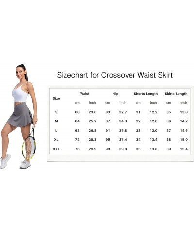 Tennis Skirts for Women Crossover High Waisted Pleated Golf Skort Athletic Workout Sports Shorts with Pocket Blue-purple $13....