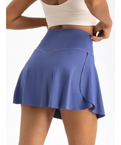 Tennis Skirts for Women Crossover High Waisted Pleated Golf Skort Athletic Workout Sports Shorts with Pocket Blue-purple $13....