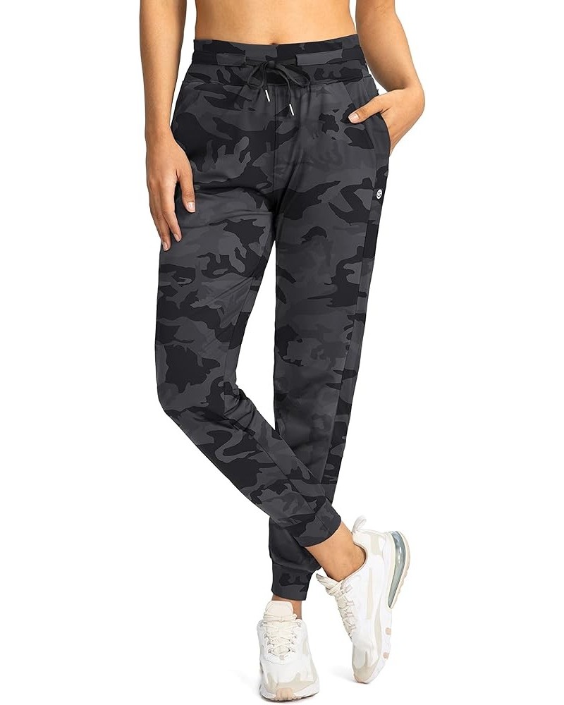 Women's Joggers Pants with Zipper Pockets High Waisted Athletic Tapered Sweatpants for Women Workout Lounge Black Camo $19.23...