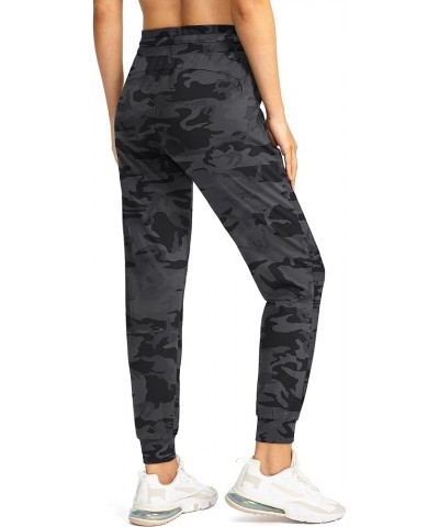 Women's Joggers Pants with Zipper Pockets High Waisted Athletic Tapered Sweatpants for Women Workout Lounge Black Camo $19.23...