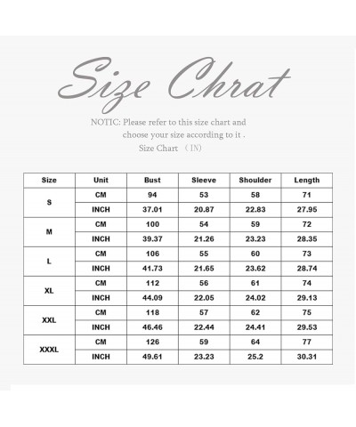 Women Long Sleeve Shirts Casual Buttons Neck Tunic Tops Loose Dressy Blouses Fashion Vintage Graphic Tees Fall Clothes D Dark...