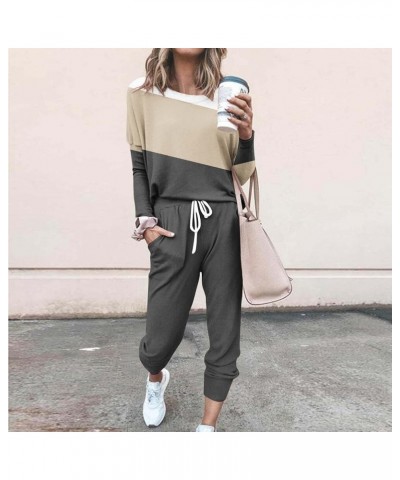 Lounge Sets for Women 2 Piece Fall Outfits 2023 Fashion Trending Now Sweatsuits Tracksuits with Pockets Loose Fit Set 04 Grey...