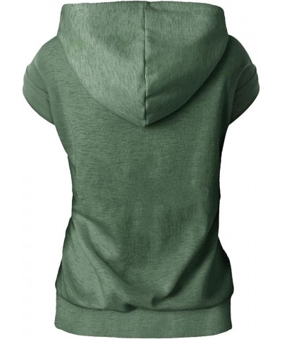 Women's Lightweight Hooded Vest Sleeveless 1/4 Zip Pullover Casual Hoodie Sweatshirt with Pockets Gwh201-jadegreen $17.39 Hoo...