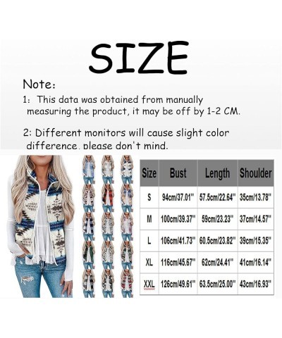 2023 Women's Sherpa Jacket Vest Casual Lapel Fleece Fuzzy Coat Sleveless Outwear 07blue $7.49 Vests