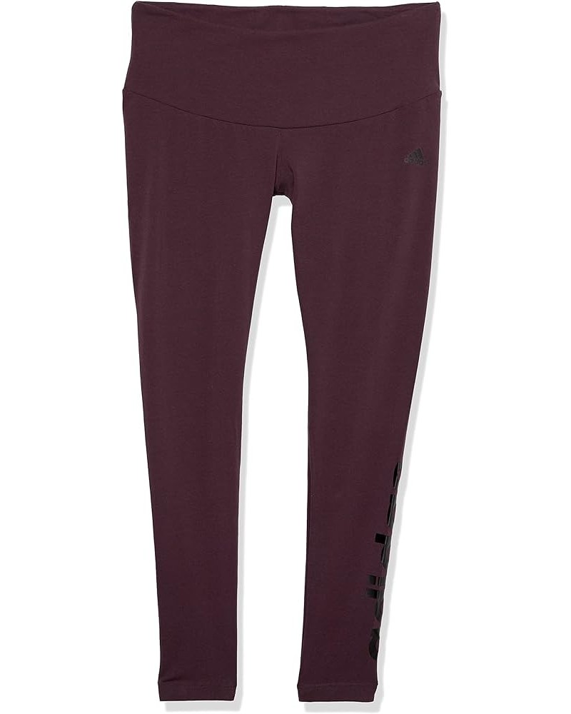 Women's Loungewear Essentials High-Waisted Logo Leggings Maroon/Black $20.33 Activewear