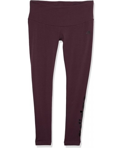 Women's Loungewear Essentials High-Waisted Logo Leggings Maroon/Black $20.33 Activewear