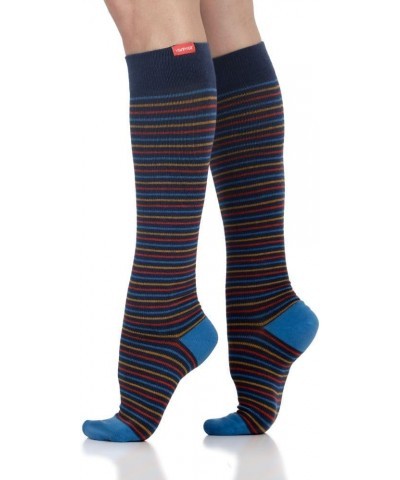 VIM & VIGR Merino Wool 15-20 mmHg Compression Socks for Women & Men (Solid Black, Small/Medium (1)) 2 Blue & Red Pinstripe $2...